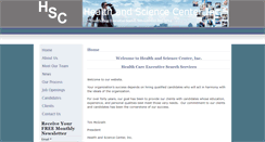 Desktop Screenshot of healthandsciencecenter.com